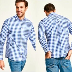 Faconnable Blue and White Gingham Shirt